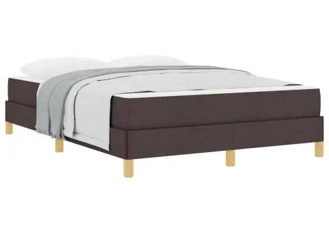 Pat cu arcuri Maro 160 x 200 cm Țesătură, Lemn Ingineresc - 3/5