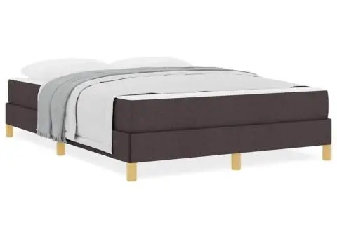 Pat cu arcuri Maro 160 x 200 cm Țesătură, Lemn Ingineresc - 4/5