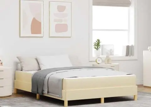 Pat cu arcuri Crema, Marron 160 x 200 cm - 1/5