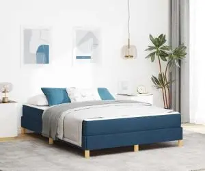 vidaXL Pat cu arcuri Taupe, Maro 160 x 200 cm