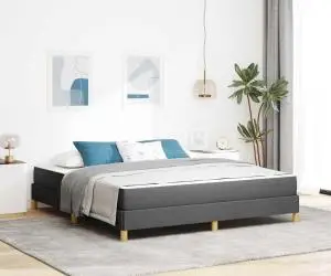 vidaXL Pat cu arcuri Taupe, Maro 180 x 200 cm