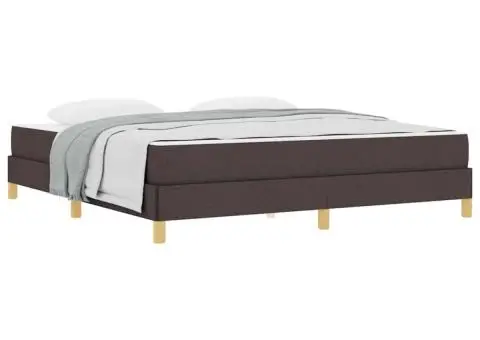 Pat cu arcuri Maro 180 x 200 cm Țesătură, Lemn Ingineresc - 3/5