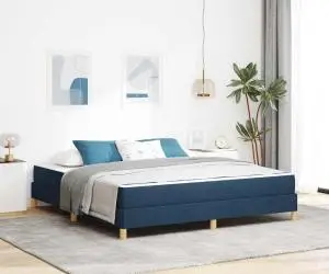 vidaXL Pat cu arcuri Taupe, Maro 180 x 200 cm