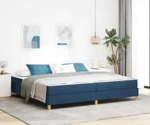 vidaXL Pat cu arcuri Taupe, Maro 200 x 200 cm