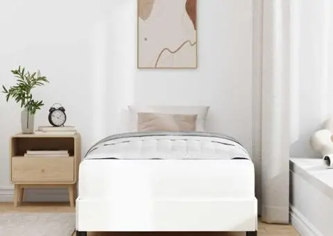 Pat Altele Alb pur 90 x 200 cm Piele artificială - 5/5