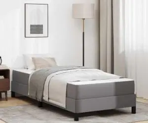 vidaXL Pat Altele Gri 90 x 200 cm Piele artificială