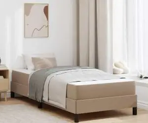 vidaXL Pat Altele Cappuccino 90 x 200 cm Piele artificială