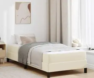 vidaXL Pat Altele Crem 100 x 200 cm Piele artificială