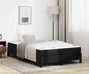 vidaXL Pat Altele Negru 120 x 200 cm Piele artificială