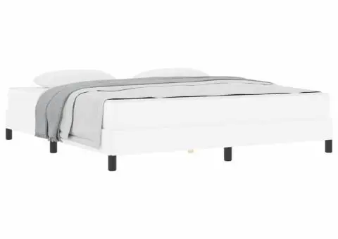 Pat Altele Alb pur 180 x 200 cm Piele artificială - 3/5