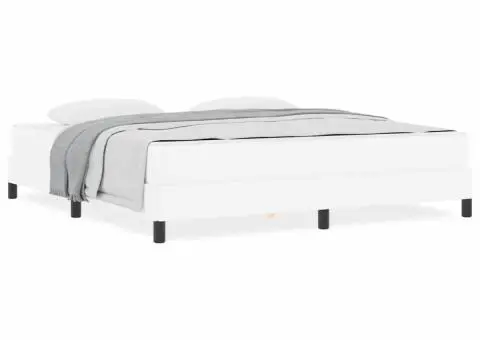 Pat Altele Alb pur 180 x 200 cm Piele artificială - 4/5