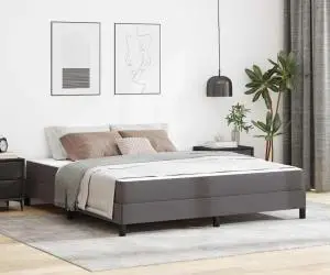 vidaXL Pat Altele Gri 180 x 200 cm Piele artificială