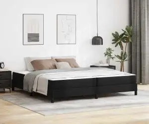 vidaXL Pat Altele Negru 200 x 200 cm Piele artificială