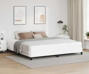 vidaXL Pat Altele Alb pur 200 x 200 cm Piele artificială