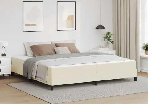 Pat Altele Crem 200 x 200 cm Piele artificială - 1/5