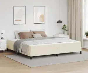 vidaXL Pat Altele Crem 200 x 200 cm Piele artificială