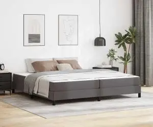vidaXL Pat Altele Gri 200 x 200 cm Piele artificială