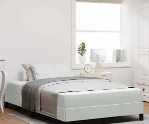 vidaXL Pat boxspring cu saltea Gri deschis 120 x 200 cm Catifea