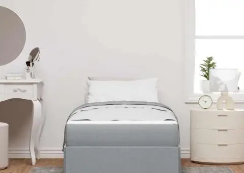 Pat cu arcuri Gri deschis, Negru 80 x 200 cm - 5/5