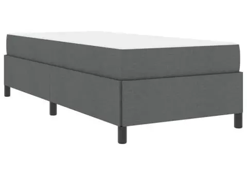 Pat cu arcuri Gri închis, Negru 80 x 200 cm - 2/5