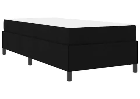 Pat cu arcuri Negru, Negru 80 x 200 cm - 2/5