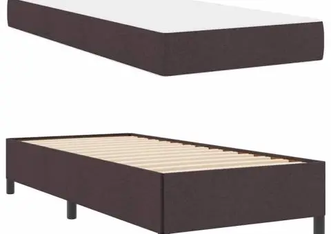 Pat cu arcuri Maro 80 x 200 cm Țesătură, Lemn Ingineresc - 2/5