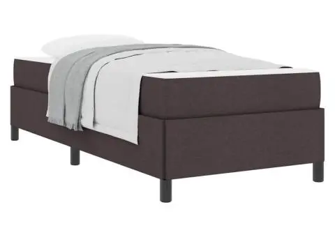 Pat cu arcuri Gri deschis, Negru 90 x 190 cm - 3/5