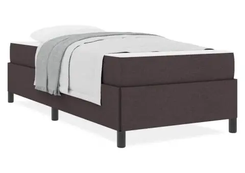 Pat cu arcuri Gri deschis, Negru 90 x 190 cm - 4/5