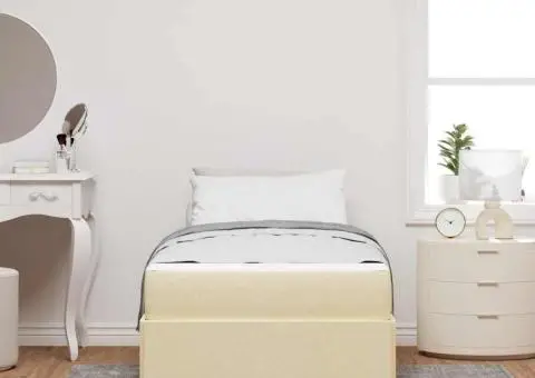 Pat cu arcuri Crema, Negru 90 x 200 cm - 5/5