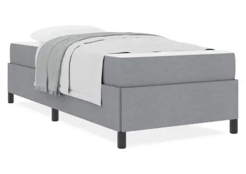 Pat cu arcuri Gri deschis, Negru 100 x 200 cm - 4/5