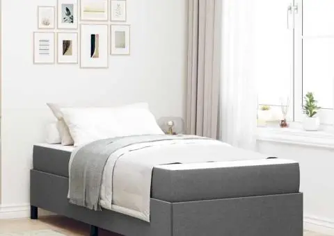 Pat cu arcuri Gri închis, Negru 100 x 200 cm - 1/5