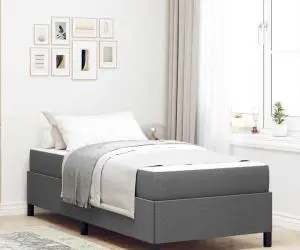 vidaXL Pat cu arcuri Gri închis, Negru 100 x 200 cm