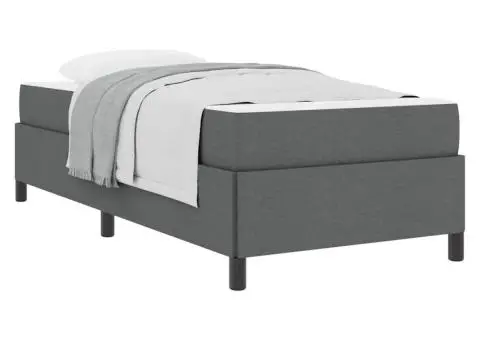 Pat cu arcuri Gri închis, Negru 100 x 200 cm - 3/5