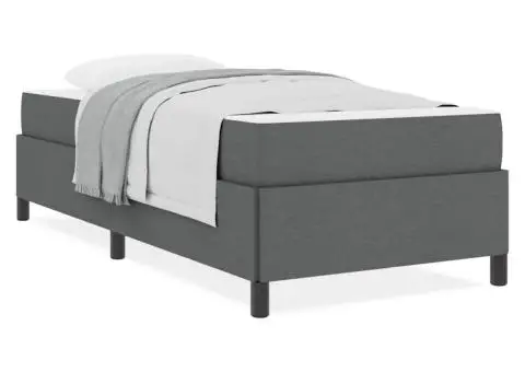 Pat cu arcuri Gri închis, Negru 100 x 200 cm - 4/5