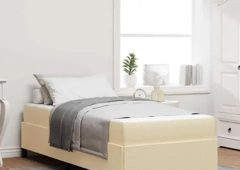 Pat cu arcuri Crema, Negru 100 x 200 cm - 1/5