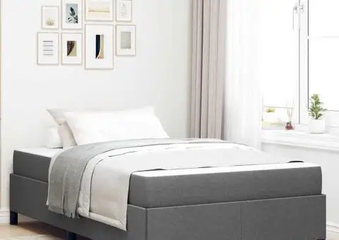 Pat cu arcuri Gri închis, Negru 120 x 190 cm - 1/5