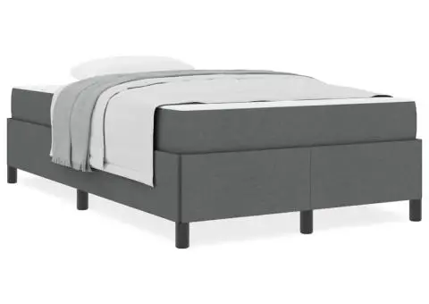 Pat cu arcuri Gri închis, Negru 120 x 190 cm - 4/5