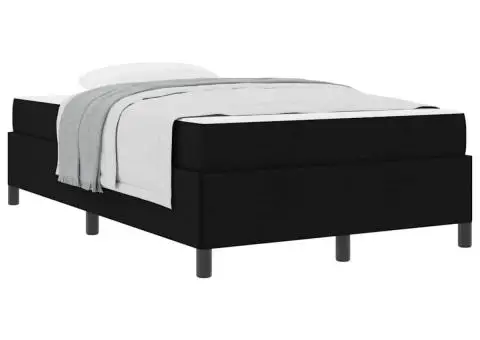 Pat cu arcuri Negru, Negru 120 x 190 cm - 3/5