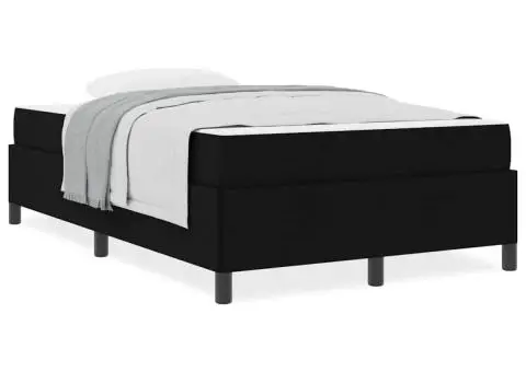 Pat cu arcuri Negru, Negru 120 x 190 cm - 4/5