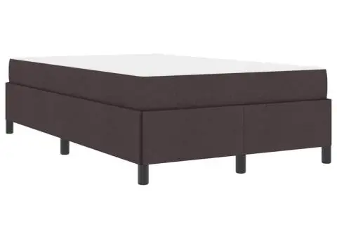 Pat cu arcuri Maro 120 x 190 cm Țesătură, Lemn Ingineresc - 2/5