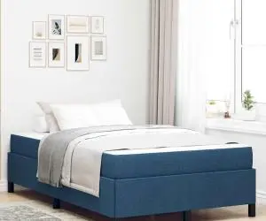 vidaXL Pat cu arcuri Gri deschis, Negru 120 x 190 cm