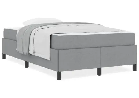 Pat cu arcuri Gri deschis, Negru 120 x 200 cm - 4/5