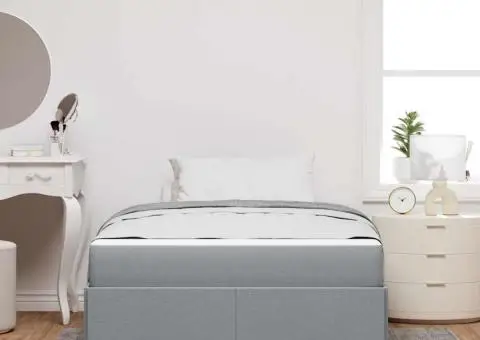 Pat cu arcuri Gri deschis, Negru 120 x 200 cm - 5/5