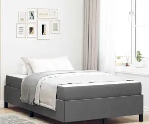 vidaXL Pat cu arcuri Gri închis, Negru 120 x 200 cm