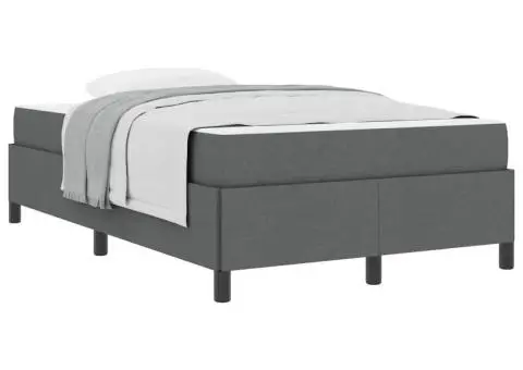 Pat cu arcuri Gri închis, Negru 120 x 200 cm - 3/5