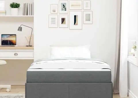 Pat cu arcuri Gri închis, Negru 120 x 200 cm - 5/5