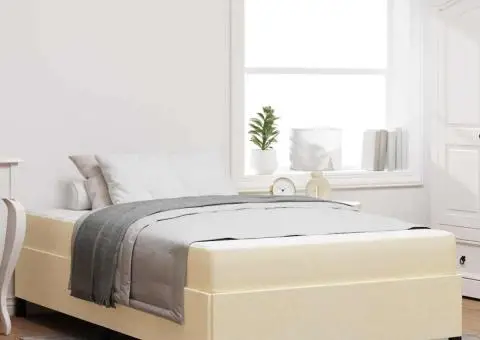 Pat cu arcuri Crema, Negru 120 x 200 cm - 1/5