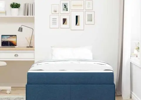 Pat cu arcuri Gri deschis, Negru 120 x 200 cm - 5/5