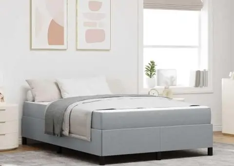 Pat cu arcuri Gri deschis, Negru 140 x 190 cm - 1/5