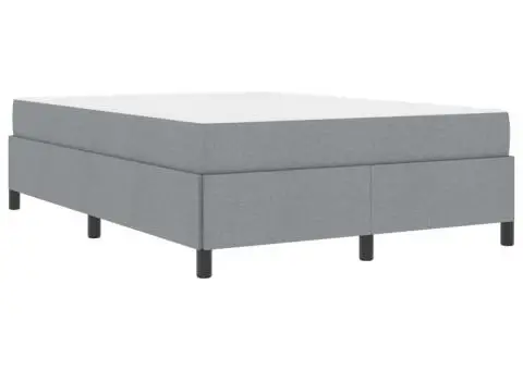 Pat cu arcuri Gri deschis, Negru 140 x 190 cm - 2/5